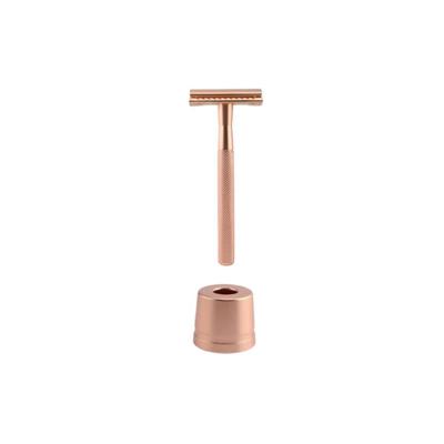 Wondr Safety Razor + Houder Rose Goud