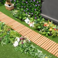 245 cm Houten Tuinpad Recht Weerbestendig Buitenpad met Staaldraad en Antisliptextuur Houten Pad voor Tuin Binnenplaats Aan Zee 245 cm Houten Tuinpad Recht Weerbestendig Buitenpad met Staaldraad en Antisliptextuur Houten Pad voor Tuin Binnenplaats Aan Zee