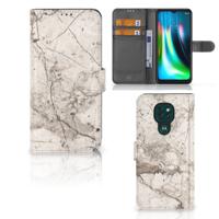 Motorola Moto G9 Play | E7 Plus | Bookcase | Marmer Beige Motorola Moto G9 Play | E7 Plus | Bookcase | Marmer Beige