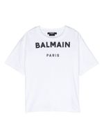 Balmain Kids t-shirt en coton à logo imprimé - Blanc