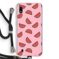 Watermeloen: Samsung Galaxy A10 Transparant Hoesje met koord