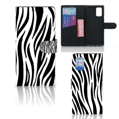 Samsung Galaxy A02s | M02s | Telefoonhoesje | Met pasjeshouder | Zebra