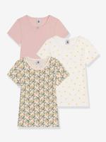 Set van 3 T-shirts met korte mouwen PETIT BATEAU oudroze