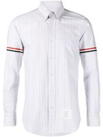 Thom Browne chemise à bandes tricolores - Gris - thumbnail