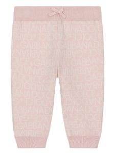 Dolce & Gabbana Kids legging à logo imprimé - Rose