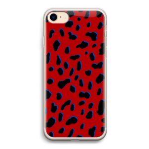 Red Leopard: iPhone 7 Transparant Hoesje