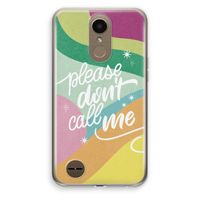 Don't call: LG K10 (2017) Transparant Hoesje