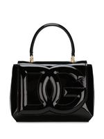 Dolce & Gabbana sac en cuir à logo embossé - Noir