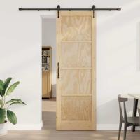 Schuifdeur met Hardware Set 78x232 cm Massief Grenenhout