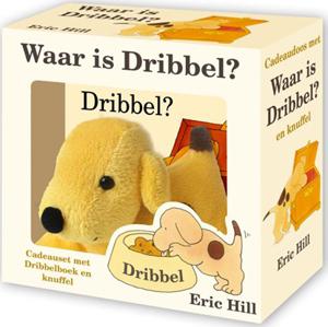 Cadeaudoos met Waar is Dribbel en knuffel