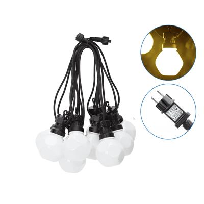 LED String Light 8m - 10 Milky LEDs - 3000K Warm wit - IP44 Waterdicht - Lichtsnoer buiten