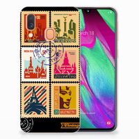 Samsung Galaxy A40 Siliconen Back Cover Postzegels