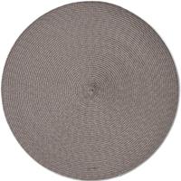 Diner placemats rond - 6x - mokka bruin - geweven - Dia 38 cm - Tafel - Borden onderleggers