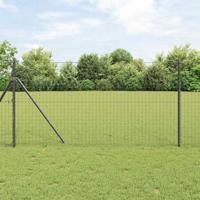 Hekpalen 12 pcs Grijs 140 cm Poedergecoat staal Hekpalen 12 pcs Grijs 140 cm Poedergecoat staal
