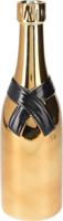 Vaas champagenfles 39cm goud met zwart