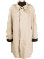 Maison Margiela manteau en lin à design réversible - Noir