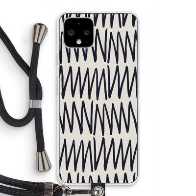 Marrakech Zigzag: Pixel 4 Transparant Hoesje met koord