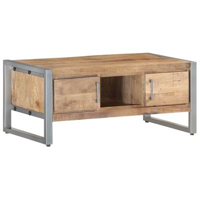VidaXL Salontafel 95x50x40 cm ruw mangohout VidaXL Salontafel 95x50x40 cm ruw mangohout