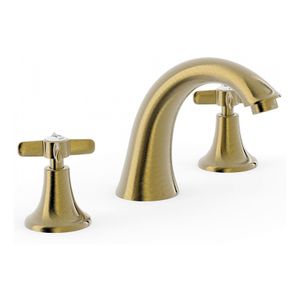 Wastafelkraan Tres Classic | Opbouw | Mengkraan | Laag model | 2-hendels | Rond | Oud messing glans