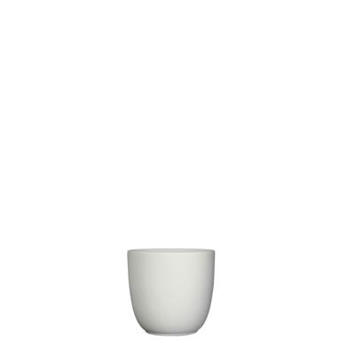 Bloempot Pot rond es/9 tusca 9 x 10 cm wit mat Mica - Mica decorations