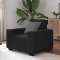Fauteuil 60 cm fluweel zwart Fauteuil 60 cm fluweel zwart
