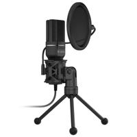Yanmai SF-777 1 4 m computer spel opname condensator microfoon met pop filter & statief standaard (zwart)
