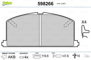 Valeo Remblokset 598266