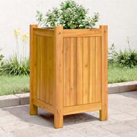 VidaXL Plantenbak met voering 31x31x50 cm massief acaciahout - thumbnail