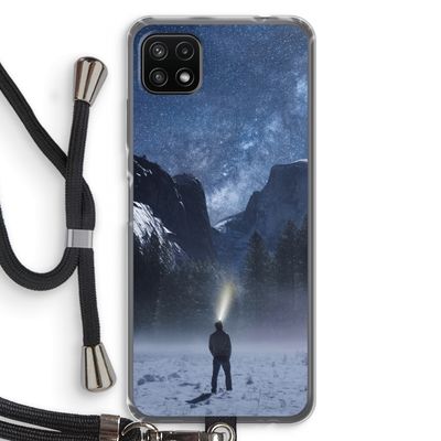 Wanderlust: Samsung Galaxy A22 5G Transparant Hoesje met koord