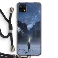 Wanderlust: Samsung Galaxy A22 5G Transparant Hoesje met koord