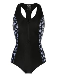 Duskii maillot de bain zippé à fleurs - Noir