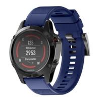 Snelle verwijderbare siliconen polsband voor fenix 5 22mm (donkerblauw)