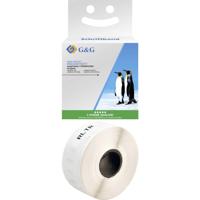 G&G BM-D-G-11355 Etiketten 19 x 51 mm Thermisch papier Wit 500 stuk(s) Permanent hechtend Adresetiketten