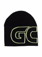 Gcds Kids bonnet en maille à logo imprimé - Noir