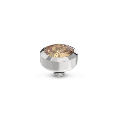 Melano Twisted Glossy Steentje Light Colorado Topaz Zilver