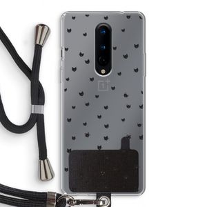Kleine kattenkopjes: OnePlus 8 Transparant Hoesje met koord