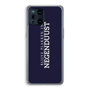Blijve plakken in Negenduust: Oppo Find X3 Transparant Hoesje