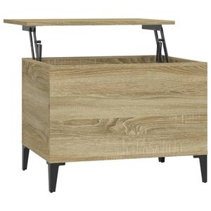 The Living Store Salontafel Lift Top - Sonoma Eiken - 60 x 44.5 x 45 cm - Duurzaam materiaal