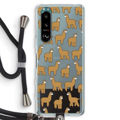Alpacas: Sony Xperia 5 III Transparant Hoesje met koord