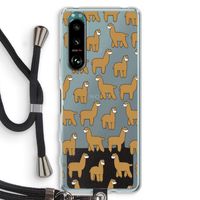 Alpacas: Sony Xperia 5 III Transparant Hoesje met koord