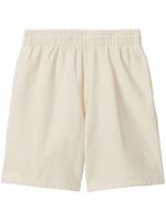 Burberry short en coton à patch logo - Tons neutres