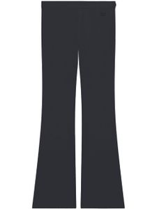 Courrèges pantalon évasé à logo brodé - Noir