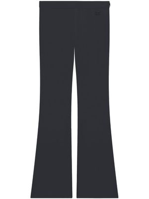 Courrèges pantalon évasé à logo brodé - Noir