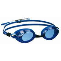 Wedstrijd zwembril voor volwassenen blauw/wit - Zwembrillen - thumbnail