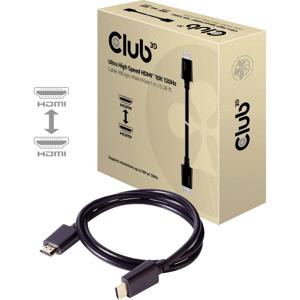 club3D CAC-1371 HDMI-kabel HDMI Aansluitkabel HDMI-A-stekker, HDMI-A-stekker 1.00 m Zwart 10K UHD, 8K UHD