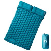 Kampeermatras met kussens zelfopblazend 2-persoons blauw