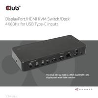 CLUB3D DisplayPort/HDMI KVM Switch/Dock 4K60Hz For USB Type-C inputs - thumbnail