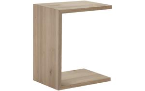 Goossens Bijzettafel Quinze, hout eiken onbewerkt, modern design, 50 x 60 x 35 cm