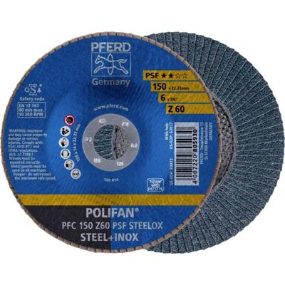 PFERD TOOLS 67766150 PFC 150 Z 60 PSF STEELOX Lamellenschijf Diameter 150 mm Boordiameter 22.23 mm RVS, Staal 10 stuk(s)