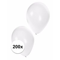 Feestartikelen Witte ballonnen 200 stuks - thumbnail